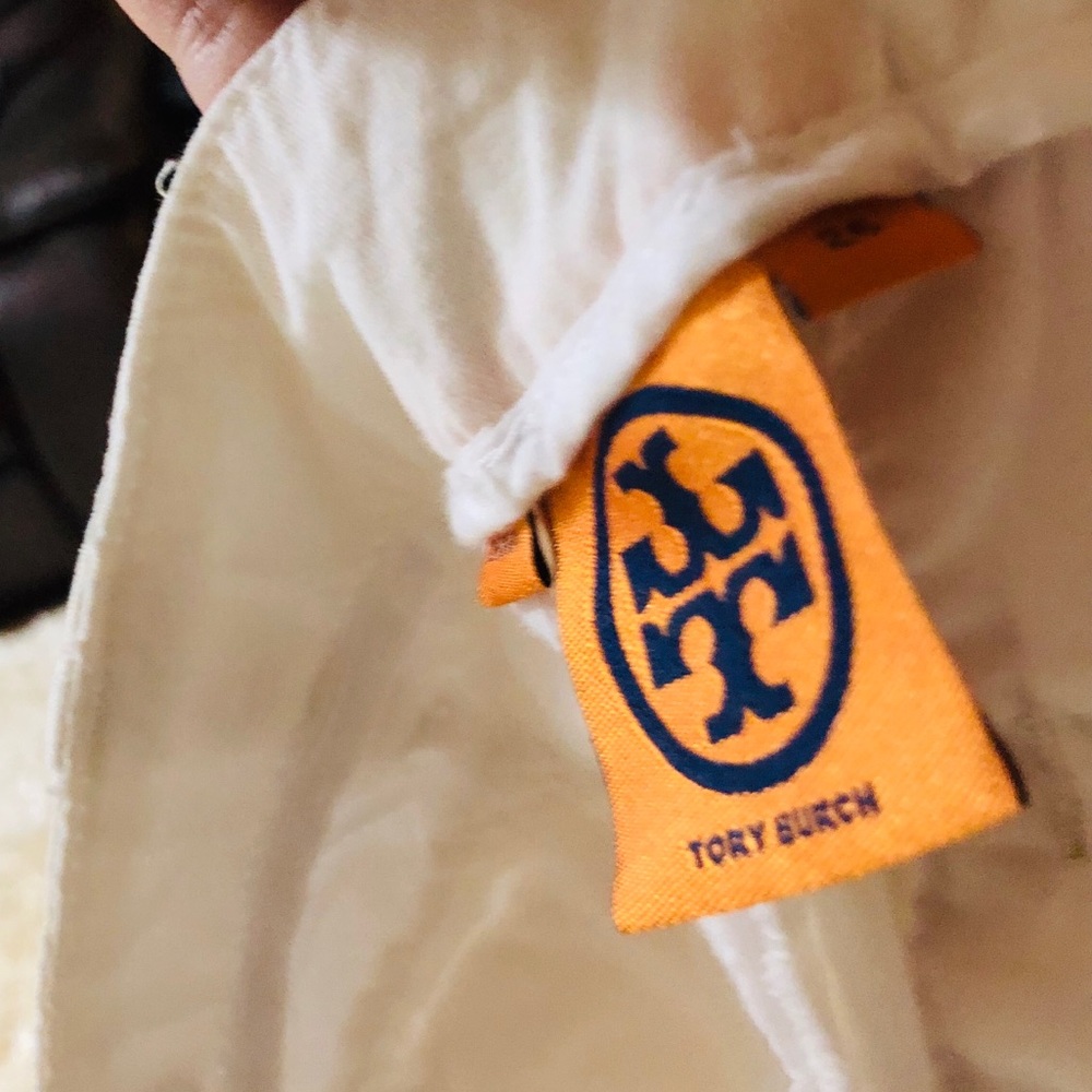 NWOT! TORY BURCH White Cargo Pants - Picture 5 of 5